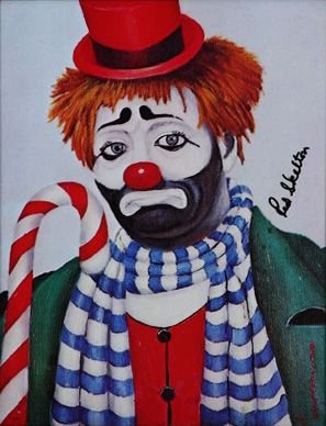 Весёлый клоун и грустный клоун