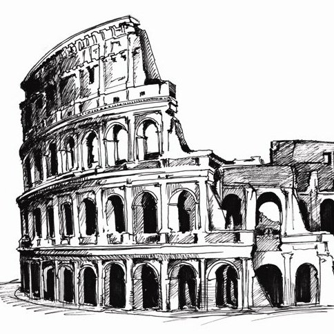 Колизей в древнем Риме рисунок