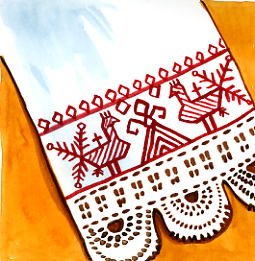 Древнерусское полотенце рисунок