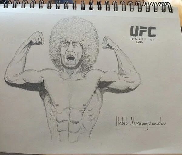 Хабиб Нурмагомедов рисунок