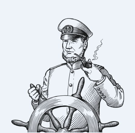 Капитан у штурвала