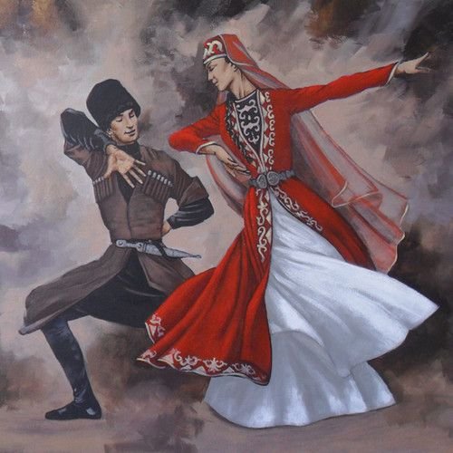 Осетинские танцы иллюстрации