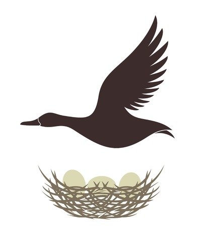 Утка дичь вектор