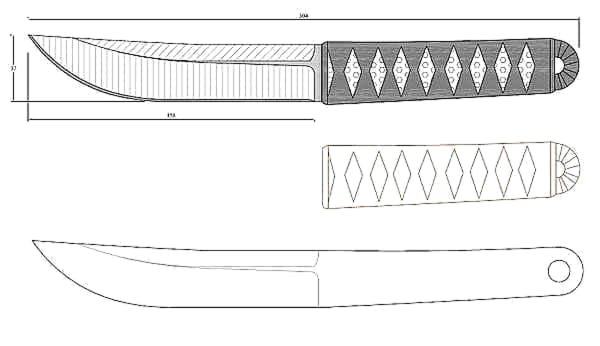 Самурайский меч вектор