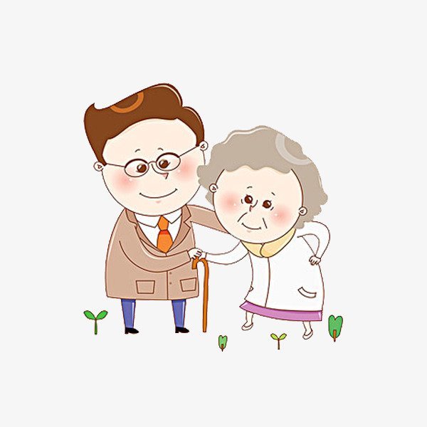 Пожилые люди мультяшные