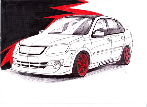 Лада Гранта спорт чертеж