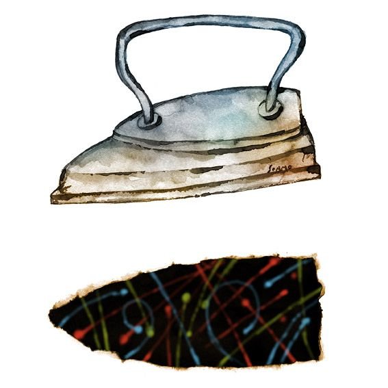 Чугунный утюг рисунок