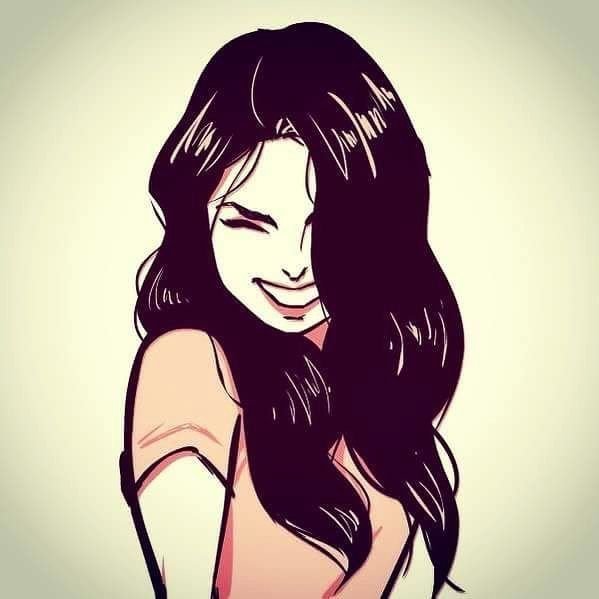 Девушка брюнетка рисунок
