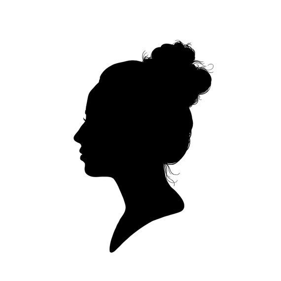 Женский профиль силуэт
