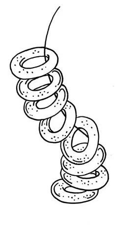 Сушки раскраска для детей