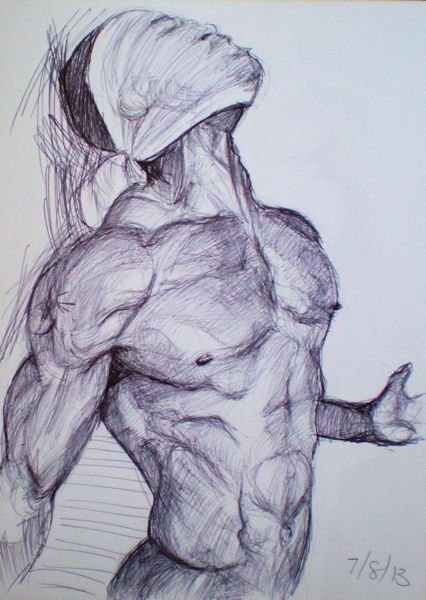 Скетчинг мужского тела