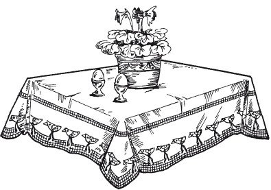 Нарисовать скатерть