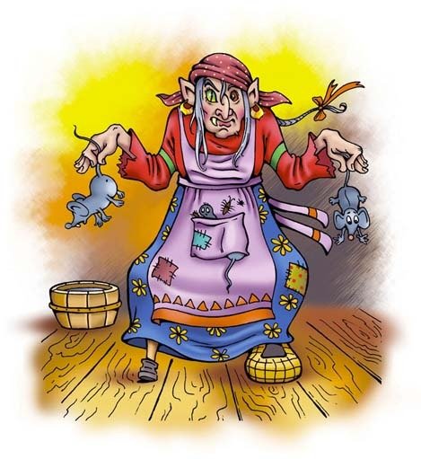 Баба Яга карандашом