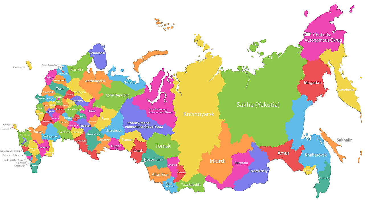 Карта России с областями 2023 года и границами. Карта субъектов РФ 2022. Карта России с областями 2022. Карта РФ С субъектами Федерации.