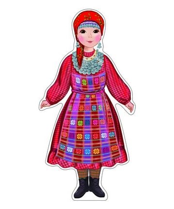 Национальный костюм Татаров рисунок