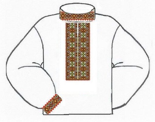 Рисования для детей рубаха мужская