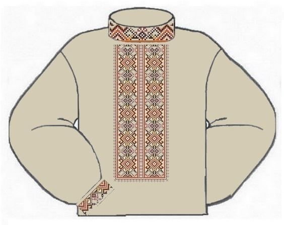 Рисования для детей рубаха мужская