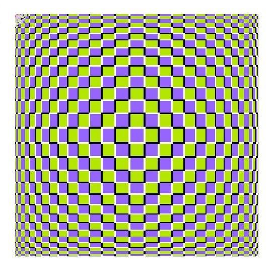 Оптическая иллюзия с точками