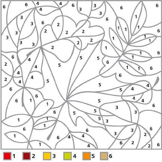 Раскраски по номерам старшая группа