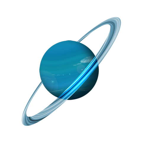 Уран на белом фоне