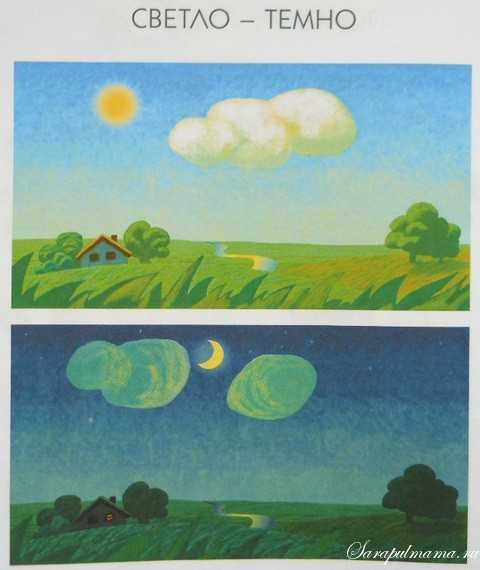 Темно светло для детей