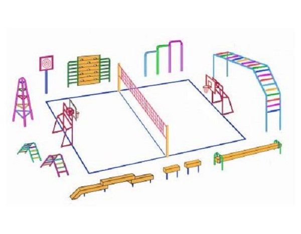 Спортивная площадка вектор