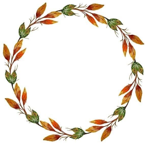Осенняя рамка круглая