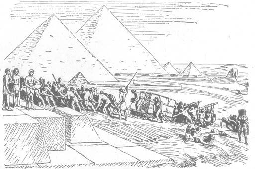 Рисунки строительства пирамид в Египте