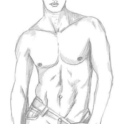 Тело мужчины для срисовки