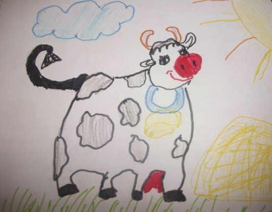 Рисунки детские тема молоко