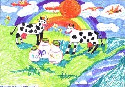 Рисунок на тему пейте дети молоко будете здоровы