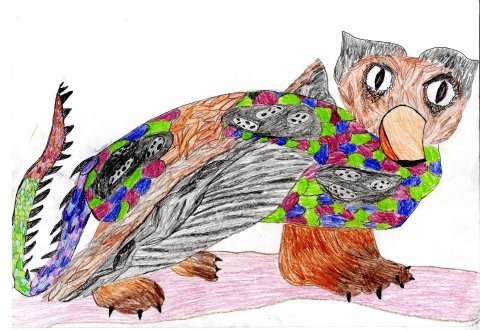 Невиданное животное рисование