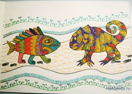 Невиданное животное рисование