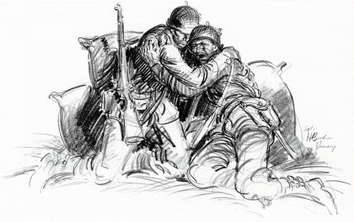 Иллюстрации раненый солдат