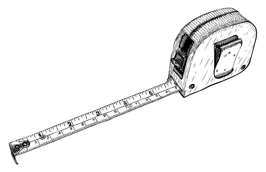 Рисунок рулетки измерительной