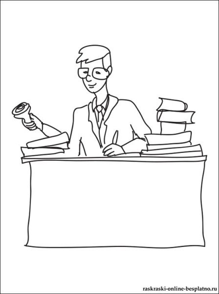 Адвокат раскраска для детей