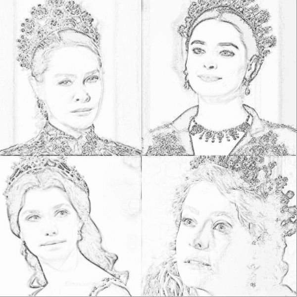 Кесем Султан карандашом