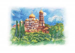 Нарисовать достопримечательности Абхазии