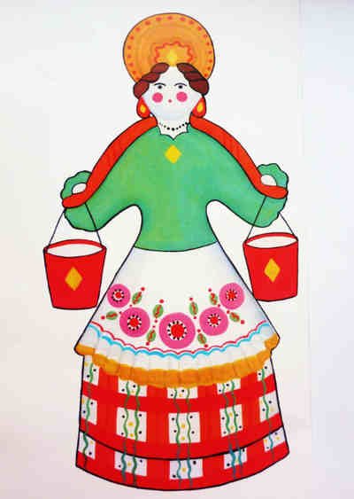 Барыня узоры Дымковская барышня