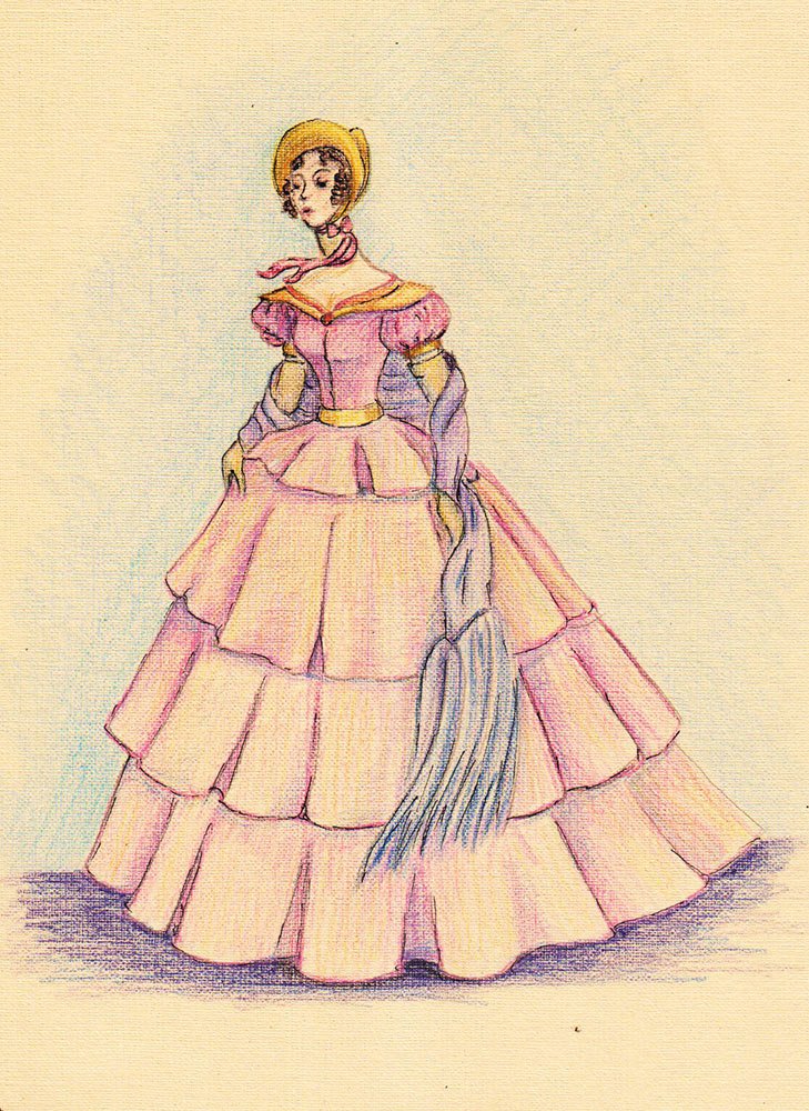 Платье на бал рисунок. Бальные Наряды 19 века рисунок. Старинные бальные платья. Барышни в пышных платьях. Дама в бальном платье.
