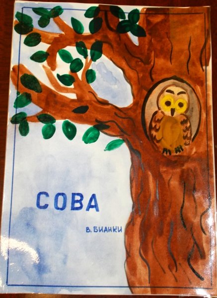 Бианки Сова раскраска