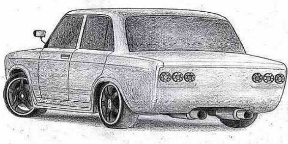 Рисунки русских авто карандашом