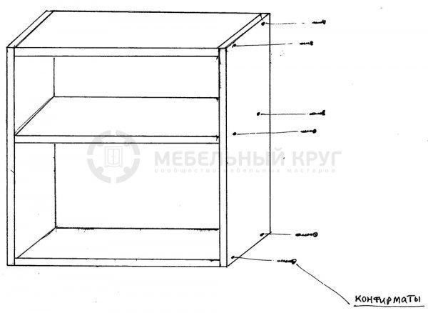 Технически рисунок полки