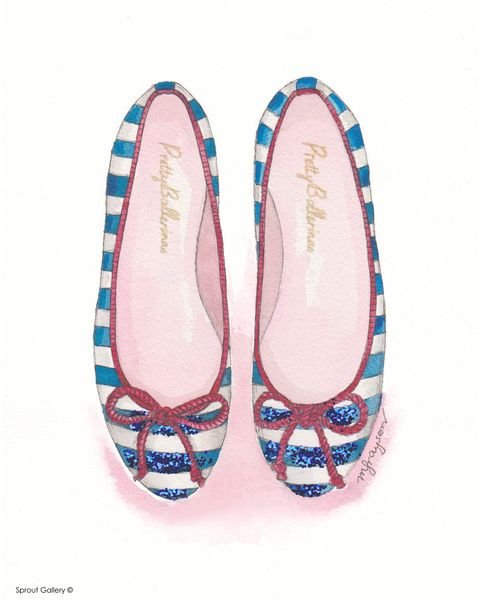 Балетки силуэт