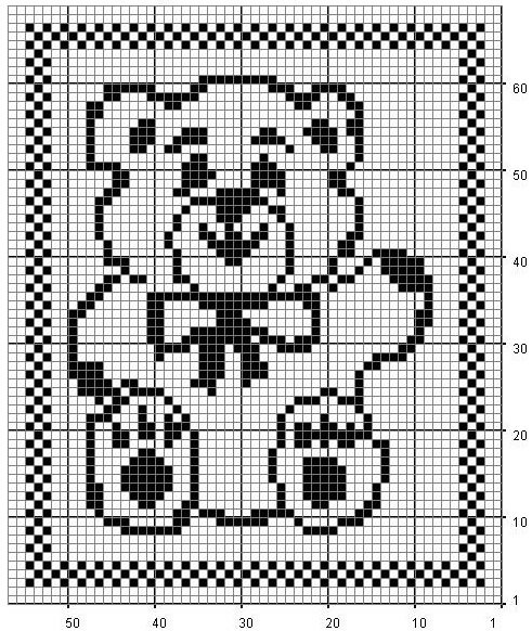 Плед филейное вязание крючком схемы для детей