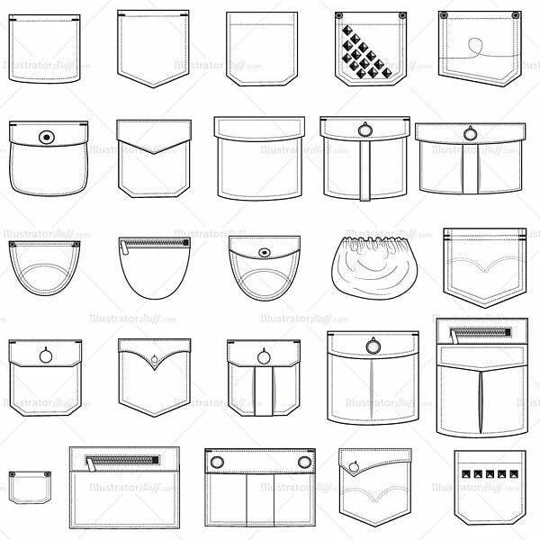 Джинсовый карман вектор