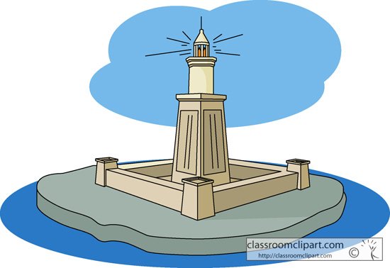 Александрийский Маяк раскраска для детей