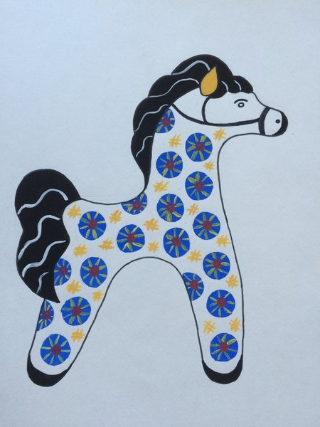 Дымковская лошадка Дымковская