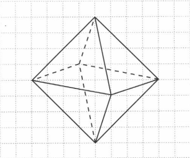 Октаэдр на клетчатой бумаге