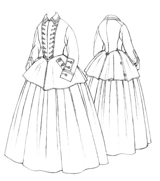 Эскиз исторического костюма